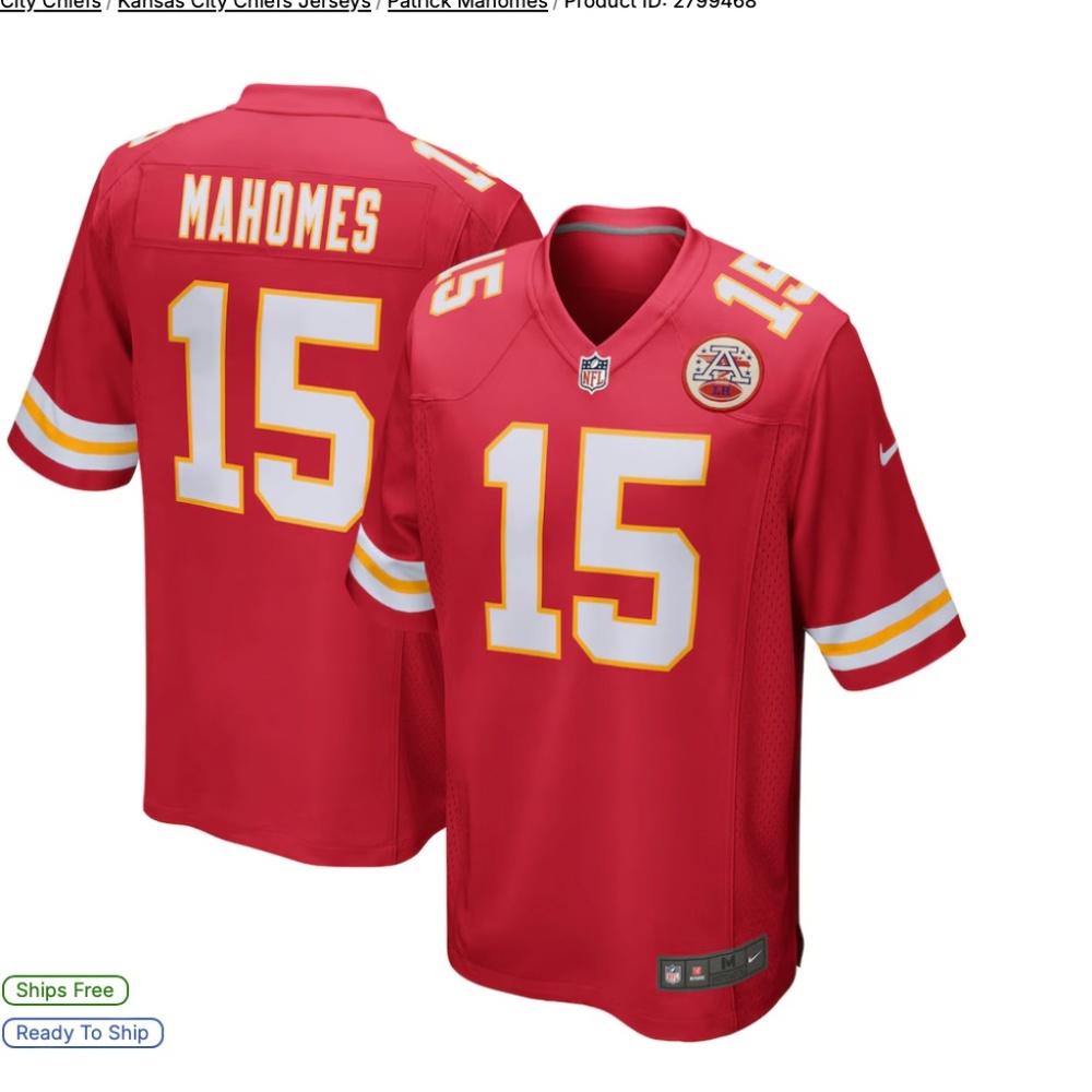 Youth Kansas City Chiefs Patrick Mahomes Nike Red Game Jersey